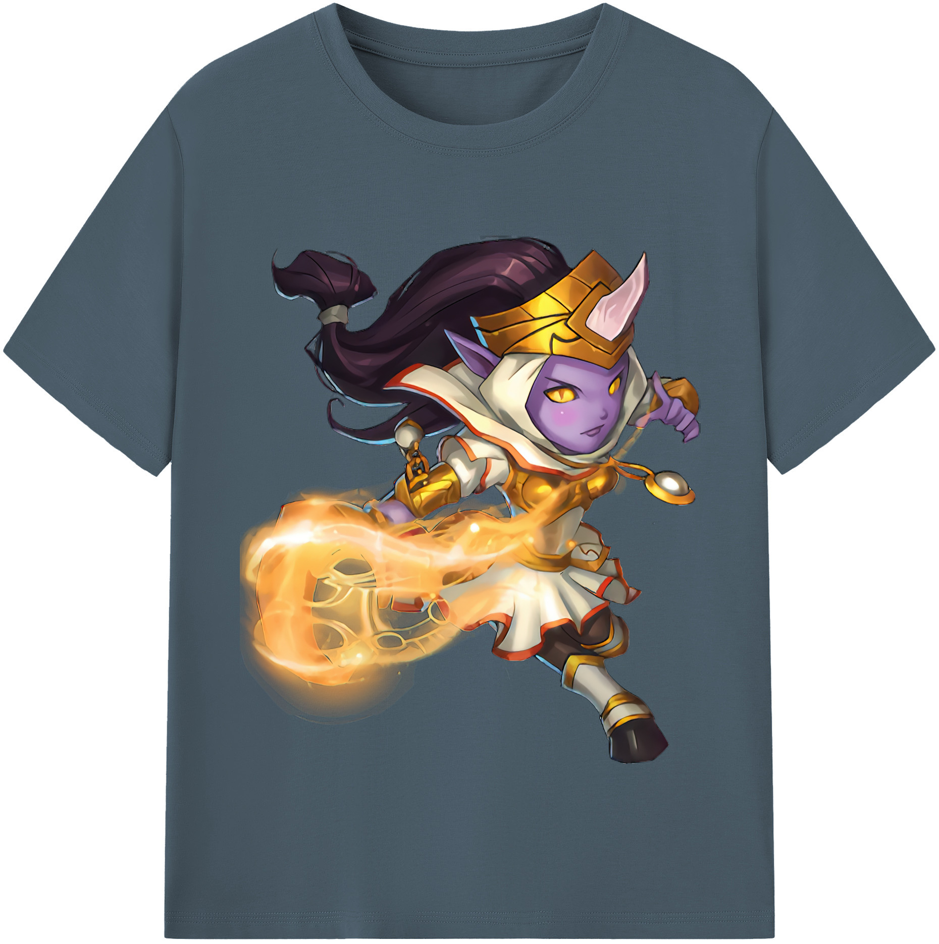 リーグ・オブ・レジェンド League of Legends LOL 綿100％半袖Tシャツ（フロントプリント）